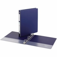 Grand & Toy 1" Economy Letter-Size Round-Ring Binder, Blue - Letter - 8 1/2" x 11" Sheet Size - 225 Sheet Capacity - 1" (25.40 mm) Ring - Fastener(s): 3 x Round Ring - Pocket(s): 4, Front & Back, Internal - Polypropylene, Plastic, Vinyl - Blue - Recycled - Locking Ring, Easy Open Ring, Pocket, Label