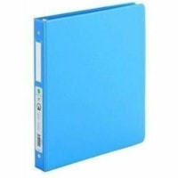 Grand & Toy 1'' Economy Letter-Size Round-Ring Binder, Light Blue - 1" Binder Capacity - Letter - 8 1/2" x 11" Sheet Size - 225 Sheet Capacity - 1" (25.40 mm) Ring - Fastener(s): Round Ring - Pocket(s): 4, Internal, Front & Back - Polypropylene, Vinyl - Light Blue - Recycled - Spine Label, Label Hol