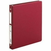 Grand & Toy 1'' Economy Binder, Round-Ring, Burgundy, Letter-Size (8 1/2'' x 11'') - 1" Binder Capacity - Letter - 8 1/2" x 11" Sheet Size - 225 Sheet Capacity - 1" (25.40 mm) Ring - Fastener(s): Round Ring - Pocket(s): Internal, Front & Back - Vinyl - Burgundy - Recycled - Spine Label, Label Holder