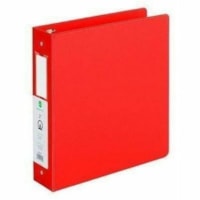 Grand & Toy 2" Economy Letter-Size Round-Ring Binder, Red - Letter - 8 1/2" x 11" Sheet Size - 475 Sheet Capacity - 2" (50.80 mm) Ring - Fastener(s): 3 x Round Ring - Pocket(s): 4, Front & Back, Internal - Polypropylene, Plastic, Vinyl - Red - Recycled - Locking Ring, Easy Open Ring, Pocket, Label H