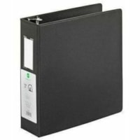 Grand & Toy 3" Economy Letter-Size D-Ring Binder, Black - Letter - 8 1/2" x 11" Sheet Size - 725 Sheet Capacity - 3" (76.20 mm) Ring - Fastener(s): 3 x D-Ring - Pocket(s): 4, Front & Back, Internal - Polypropylene, Plastic, Vinyl - Black - Recycled - Locking Ring, Easy Open Ring, Pocket, Label Holde