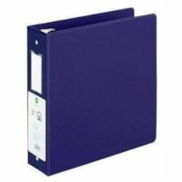 Grand & Toy 3" Economy Letter-Size Round-Ring Binder, Blue - Letter - 8 1/2" x 11" Sheet Size - 625 Sheet Capacity - 3" (76.20 mm) Ring - Fastener(s): 3 x Round Ring - Pocket(s): 4, Front & Back, Internal - Polypropylene, Plastic, Vinyl - Blue - Recycled - Locking Ring, Easy Open Ring, Pocket, Label