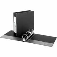 Grand & Toy 3" Economy Letter-Size Round-Ring Binder, Black - Letter - 8 1/2" x 11" Sheet Size - 625 Sheet Capacity - 3" (76.20 mm) Ring - Fastener(s): 3 x Round Ring - Pocket(s): 4, Front & Back, Internal - Polypropylene, Plastic, Vinyl - Black - Recycled - Locking Ring, Easy Open Ring, Pocket, Lab