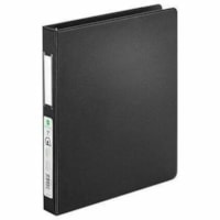 Grand & Toy 1'' Letter-Size Locking D-Ring Binder, Black - 1" Binder Capacity - Letter - 8 1/2" x 11" Sheet Size - 250 Sheet Capacity - 1" (25.40 mm) Ring - Fastener(s): D-Ring - Pocket(s): 4, Inside Front & Back - Polypropylene, Vinyl - Black - Recycled - Punched, Open and Closed Triggers, PVC-free