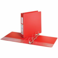 Grand & Toy 2" Economy Letter-Size D-Ring Binder, Red - Letter - 8 1/2" x 11" Sheet Size - 540 Sheet Capacity - 2" (50.80 mm) Ring - Fastener(s): 3 x D-Ring - Pocket(s): 4, Front & Back, Internal - Polypropylene, Plastic, Vinyl - Red - Recycled - Locking Ring, Easy Open Ring, Pocket, Label Holder, O