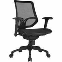 Grand & Toy 1000 Mesh Multifunction Ergonomic Mid-Back Task Chair, Black - Black Nylon Seat - Mesh Back - Black Nylon Frame - Mid Back - Fabric - 1