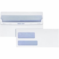 TOPS No. 9 Double Window Envelopes with Tamper-Evident Seal - Double Window - #9 - 3 7/8" Width x 8 7/8" Length Diameter - 24 lb - Self-sealing - 500 / Box - White