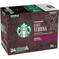 Starbucks K-Cup K-Cup Coffee - Compatible with Keurig K-Cup Brewer - Dark - 24 Cup - 24 / Box - Compatible with Keurig K-Cup Brewer - American - Dark - 24 Cup - K-Cup - Caffé Verona, Classic, Dark Cocoa, Roasty Sweet - 24 / Box