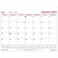 Brownline Monthly Desk Pad Calendar Refill 23-1/2" x 18-1/4" , English - Monthly - 1 Year - January 2025 - December 2025 - 1 Month Single Page Layout - 23 1/2" x 18 1/4" Sheet Size - Desk Pad - White - Reference Calendar - 1 Each