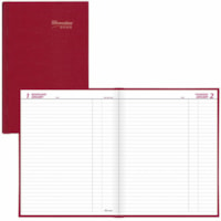 Brownline Traditional Daily Hard Cover Bound Journal 10" x 7-7/8" Red English - Daily - 12 Month - January 2025 - December 2025 - 1 Day Single Page Layout - 7 7/8" x 10" Sheet Size - Perfect - Desktop - Red - Red CoverNotepad, Perforated Corner, Perpetual Calendar, Hard Cover, Cash Record Section - 