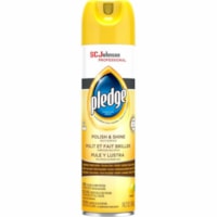 Pledge Multi-Surface Furniture Polish & Shine - For Multipurpose - Aerosol - 403 g - Lemon Scent - For Multipurpose - Aerosol - 14.22 oz (403 g) - Lemon Scent