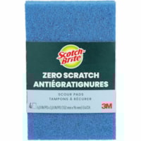 Scotch-Brite No-Scratch Scour Pad - Cleaning, Scouring - Tear Resistant, Rust Proof, Long Lasting - 4 / Pack