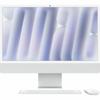 Apple iMac MWUU3LL/A All-in-One Computer - Apple M4 - 16 GB - 256 GB SSD - 24" (609.60 mm) 4.5K - Desktop - Silver - Apple M4 Chip - 4480 x 2520 - MacOS Sequoia - Apple Deca-core (10 Core) - English (US) Keyboard - IEEE 802.11ax - 143 W