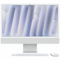 Apple iMac MCR24LL/A All-in-One Computer - Apple M4 - 24 GB - 512 GB SSD - 24" (609.60 mm) 4.5K - Desktop - Silver - Apple M4 Chip - 4480 x 2520 - MacOS Sequoia - Apple Deca-core (10 Core) - English (US) Keyboard - IEEE 802.11ax - 143 W