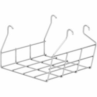 HON Accessory Basket - 25 lb (11339.81 g) Load Capacity x 15.7" (398.78 mm) Width x 12.2" (309.88 mm) Depth x 9.7" (246.38 mm) Height - Chrome - 4 Set