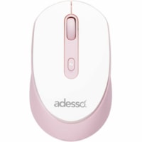 Adesso iMouse A30P Wireless Mouse with AI CoPilot Shortcut Button (Pink) - Optical - Wireless - 30 ft (9144 mm) - Radio Frequency - 2.40 GHz - Pink - USB Type A - 1200 dpi - Scroll Wheel - Symmetrical - 1 x AA Battery Supported