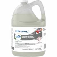 Avmor EP66 Disinfectant and Sanitizer - For Multipurpose - 128 fl oz (4 quart) - 7.5 pH - Quaternary Scent - Kosher, Deodorize, Disinfectant, Rinse-free - Colorless - 4