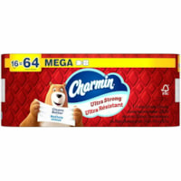 Charmin Ultra Strong Regular Roll - 2 Ply - 220 Sheets/Roll - Diamond Weave Texture - Paper - 16 Roll