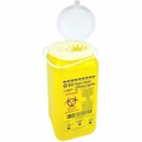 First Aid Central Sharps Container, 1.4 L - 1.48 quart (1400 mL) Capacity - Durable, Leak Proof, Puncture Resistant - 8.2" (208.28 mm) Height x 3.1" (78.74 mm) Width x 3.1" (78.74 mm) Depth - Plastic - Yellow - 1 / Unit