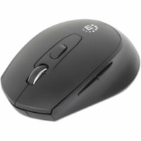 Manhattan MW6200 Wireless Optical USB Mouse - Full-size Mouse - Optical - Wireless - 32.81 ft (10000 mm) - Radio Frequency - 2.40 GHz - Black - USB Type A - 1600 dpi - Scroll Wheel - 6 Button(s) - Right-handed - 1 x AA Battery Supported