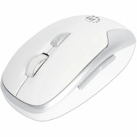 Manhattan MW6185 Wireless Optical USB Mouse - Full-size Mouse - Optical - Wireless - 32.81 ft (10000 mm) - Radio Frequency - 2.40 GHz - White - USB Type A - 1600 dpi - Scroll Wheel - 6 Button(s) - Right-handed - 1 x AA Battery Supported