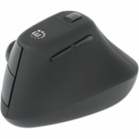 Manhattan Vertical Ergonomic Wireless USB Mouse - Optical - Wireless - 32.81 ft (10000 mm) - Radio Frequency - 2.40 GHz - Black - USB Type A - 1600 dpi - Scroll Wheel - 6 Button(s) - Right-handed - 1 x AA Battery Supported