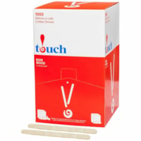 TOUCH 4.5" WOODEN COFFEE STIX - Coffee Stix - Wood - 1000 / Pack