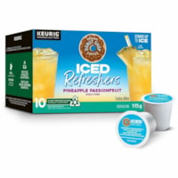 The Original Donut Shop® K-Cup Single-Serve K-Cup Pods, Iced Refreshers - Pineapple Passionfruit, Box of 10 - Compatible with Keurig Brewer - Ice Coffee - K-Cup - Pineapple Passionfruit - Kosher - 10 / Carton