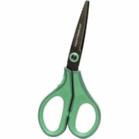 Earth Hugger Scissors - Adult - 4" (101.60 mm) Cutting Length - 8" (203.20 mm) Overall Length - Straight - Stainless Steel Curved Blade - Pointed Tip - Green