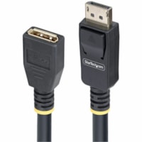 StarTech.com 10ft (3m) DisplayPort 1.4 Extension Cable, DP 1.4 Port Saver Cable, 8K 60Hz, DisplayPort Extension Adapter Cord, Male to Female - Extend a DisplayPort cable connection w/8K 60Hz video; Bi-directional DP 1.4 Port Saver reduces wear on DP ports; Ideal for video walls/UHD devices; 8K 60Hz 