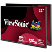 ViewSonic - Moniteur LED VA2456A-MHD_H2 24 po Classe Full HD - 16:9 - Noir - 23,8 po Visible - Technologie IPS - LED Rétroéclairage - 1920 x 1080 - 16,7 Millions de Couleurs - 250 cd/m² - 4 ms - 120 Hz Fréquence de rafraîchissement - Hauts-Parleurs - HDMI - VGA - DisplayPor