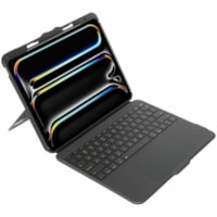 Targus VersaVu THZ989US Keyboard/Cover Case (Folio) for 13" Apple iPad Pro 13 (2024) Tablet - Black - Drop Resistant, Bump Resistant - Handle - 11.32" (287.53 mm) Height x 0.87" (22.10 mm) Width x 9.54" (242.32 mm) Depth