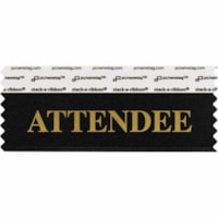 Avery ATTENDEE Stack-A-Ribbon - Black - Acetate Satin - 25 / Pack