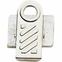 Avery Badge Clip - 1.37" (34.80 mm) Width - for Badge Holder, Shirt, Fabric, Badge, ID Card - Pressure Sensitive, 360° Swivel - Silver - Metal - 10 / Pack