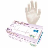 Grand & Toy VE2 Examination Gloves - 4 mil (0.10 mm) Thickness - X-Small Size - Polyvinyl Chloride (PVC), Vinyl - Clear - Durable, Comfortable, Fatigue-free, Flexible, Latex-free, Allergen-free, Powder-free, Water Resistant - For Healthcare, Food, General Purpose, Beauty Salon, Cosmetology, Food Ser