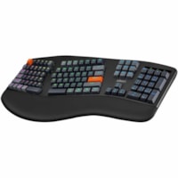 Adesso Easy Touch 1500 Keyboard - Wired/Wireless Connectivity - Bluetooth/RF - 2.40 GHz - USB Type C Interface - RGB LED - 104 Key(s) - CoPilot, Windows Key Hot Key(s) - Windows, macOS, Android - English (US) - PC, Mac - Acrylonitrile Butadiene Styrene (ABS) - Red Switch Keyswitch