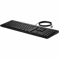 HP 125 Wired Keyboard (AY2Y7AA) - Cable Connectivity - USB Type A Interface CoPilot Hot Key(s) - Windows 11, Windows 10 - PC - Recycled Plastic - Plunger Keyswitch - Black