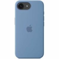 Apple iPhone 16e Silicone Case - Winter Blue - For Apple iPhone 16e Smartphone - Winter Blue - Silky, Soft-touch - Scratch Resistant, Drop Resistant - Silicone, MicroFiber