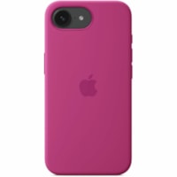 Apple iPhone 16e Silicone Case - Fuchsia - For Apple iPhone 16e Smartphone - Fuchsia - Silky, Soft-touch - Scratch Resistant, Drop Resistant - Silicone, MicroFiber