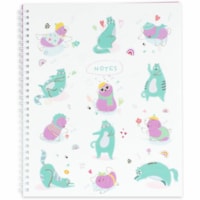 Hilroy Notebook - 1 Subject(s) - 160 Pages - Ruled Margin - 56 g/m² Grammage - 10.50" (266.70 mm) Height x 8.97" (227.84 mm) Width - White Paper - Semi-rigid, Schedule, Perforated - 1 Each