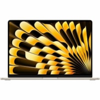 Apple MacBook Air MW1J3C/A 15.3" Notebook - Apple M4 - 16 GB - 256 GB SSD - Canadian French Keyboard - Starlight - Apple M4 Chip - 2880 x 1864 - macOS Sequoia - Apple - True Tone Technology, In-plane Switching (IPS) Technology, Liquid Retina Display - Front Camera/Webcam - 18 Hours Battery Run Time 