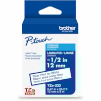 Brother Label Tape - x 15/32" (11.94 mm) Width x 26 1/5 ft (8 m) Length - Tape - White