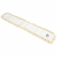Globe Cotton Tie-On Dust Mop Head - 48"L X 5"W / White - 5" (127 mm) Width x 48" (1219.20 mm) Length - Absorbent, 4-ply, Durable - Cotton, Yarn, Polyester - White - 1