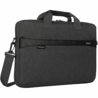 Targus GeoLite EcoSmart TSS98404GL Carrying Case (Briefcase) for 15" to 16" Notebook - Gray - Water Resistant - Handle, Shoulder Strap, Trolley Strap - 11" (279.40 mm) Height x 16" (406.40 mm) Width x 1.13" (28.70 mm) Depth - 6 L Volume Capacity
