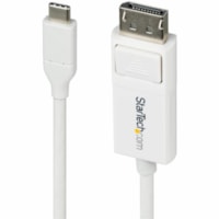 StarTech.com - Câble audiovisuel CDP2DP2MBW - 6,6 pi (2 m) DisplayPort/USB-C Câble audiovisuel pour Périphérique audio/vidéo, Affichage, MAC, Téléphone intelligent, Ordinateur Portable, Moniteur, MacBook Air, MacBook Pro - Supports up to 3840 x 2160 - B