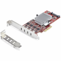 StarTech.com 4-Port USB Type-C PCIe Card, USB 3.2 10Gbps, USB-C PCI Express Expansion Card, 4x Independent USB Controllers, TAA-Compliant - Enhance a desktop/server w/ this 4-port USB 3.2 Gen 2 Type-C card - Independent USB controllers; Max 10Gbps per port; PCIe 3.0 - Ideal for high-speed file trans