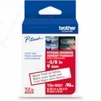 Brother P-touch Extra-Strength TZe Tape Cartridge - - DiameterCartridge - White - Water Resistant - Laminated - Strong, Durable, Customizable, Long Lasting, Abrasion Resistant, Chemical Resistant, Fade Resistant, Sunlight Resistant - 26.20 ft (7985.76 mm) Roll Length - For Label Maker - 1 Each