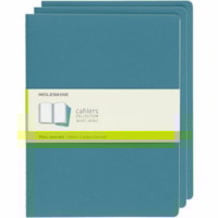 Moleskine Cahier Journal - 16 Sheets - 70 g/m² Grammage - 9.84" (250 mm) Height x 7.48" (190 mm) Width - Ivory Paper - Blue Cardboard Cover - Soft Cover, Bookmark, Acid-free Paper, Flexible Cover