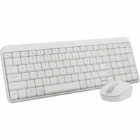 Logitech MK250 Keyboard & Mouse - Wireless Bluetooth Keyboard - Off White - Wireless Bluetooth Mouse - Optical - 1000 dpi - 3 Button - Scroll Wheel - Off White - On/Off Switch Hot Key(s) - Symmetrical - AAA, AA - Compatible with PC, Mac