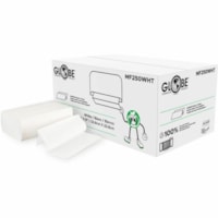Globe MultiFold Towel - 1 Ply - 1/3 Fold - 9" (228.60 mm) Width x 9" (228.60 mm) Length - White - Paper, Fiber - 16 Pack